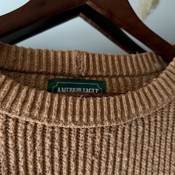 American Eagle Vintage Brown Ribbed Oversized Sweater - Picture 4 of 6